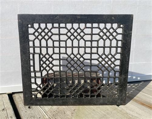 Ornate Art Deco Cast Iron Grate Vintage Wall Floor Fireplace Register Vent A3