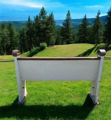 Vintage Wooden Church Pew, Porch Bench, Entry Foyer Bench, Dining Seating, C27