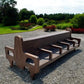 10' Train Station Bench Seat, Vintage Railroad Bench, Bus Station Bench, C