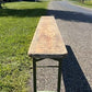 Stained Vintage German Beer Garden Bench Portable Industrial Wood Bench Seat B45