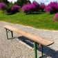 Stained Vintage German Beer Garden Bench Portable Industrial Wood Bench Seat B42