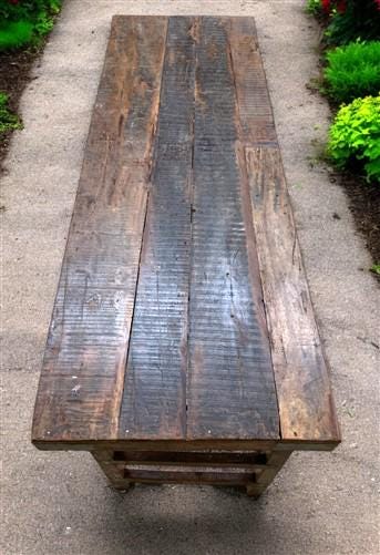 Rustic Folding Table, Vintage Dining Room Table, Kitchen Island, Sofa Table, B94