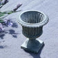 12" Tall Cast Iron Fluted Urn, Flower Pot Planter, Garden Patio Yard Art J1