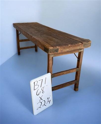 Rustic Folding Table, Vintage Dining Room Table, Kitchen Island, Sofa Table, B71