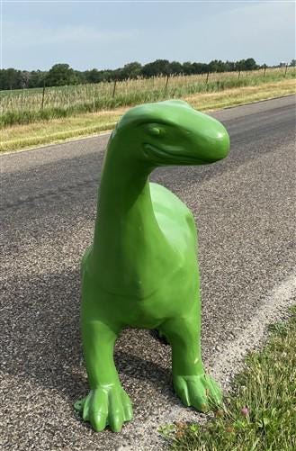 Sinclair Dinosaur, Gas Station Pump Sign, Cast Aluminum Statue, Yard Art, V