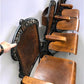 4 Wood Iron Folding Theater Seats, Auditorium Seats, Entryway Bench, D14