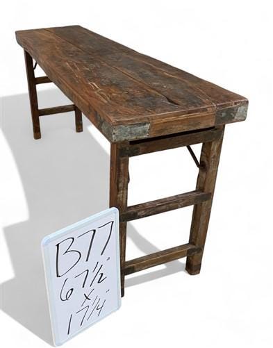 Rustic Folding Table, Vintage Dining Room Table, Kitchen Island, Sofa Table, B77