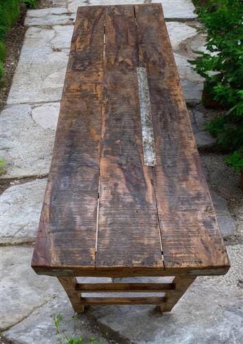 Rustic Folding Table, Vintage Dining Room Table, Kitchen Island, Sofa Table, B83