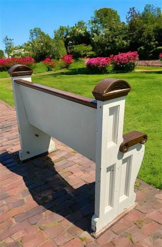 Vintage Wooden Church Pew, Porch Bench, Entry Foyer Bench, Dining Seating, C33