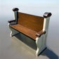 Vintage Wooden Church Pew, Porch Bench, Entry Foyer Bench, Dining Seating, C31