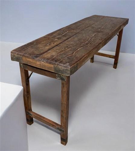 Rustic Folding Table, Vintage Dining Room Table, Kitchen Island, Sofa Table, B80