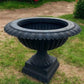 30" Tall Cast Iron Fluted Urn, Flower Pot Planter, Garden Patio Yard Art A4