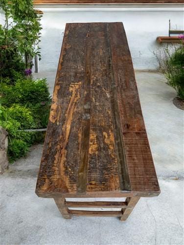 Rustic Folding Table, Vintage Dining Room Table, Kitchen Island, Sofa Table, B70