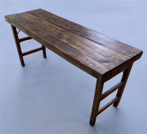 Rustic Folding Table, Vintage Dining Room Table, Kitchen Island, Sofa Table, B93