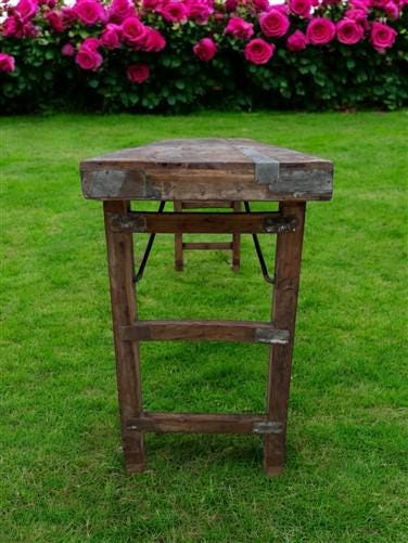 Rustic Folding Table, Vintage Dining Room Table, Kitchen Island, Sofa Table, B84