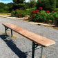 Stained Vintage German Beer Garden Bench Portable Industrial Wood Bench Seat B44