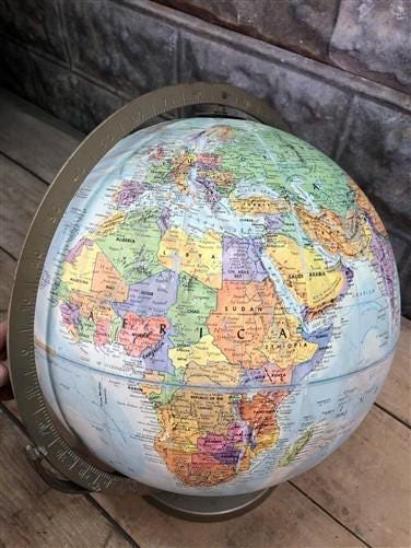 1960s Replogle Globe 12 Inch World Classic Stereo Relief, USSR, NS Vietnam