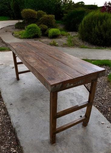 Rustic Folding Table, Vintage Dining Room Table, Kitchen Island, Sofa Table, B74