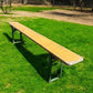 Yellow Vintage German Beer Garden Bench, Portable Industrial Wood Bench Seat, Y5