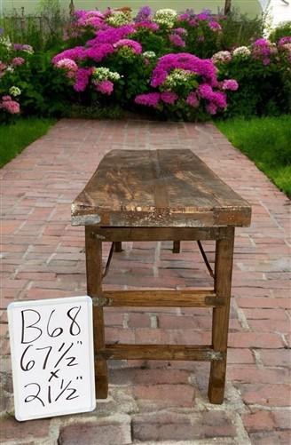 Rustic Folding Table, Vintage Dining Room Table, Kitchen Island, Sofa Table, B68