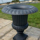 39" Tall Cast Iron Fluted Urn, Flower Pot Planter, Garden Patio Yard Art B4