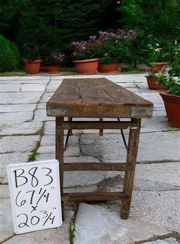 Rustic Folding Table, Vintage Dining Room Table, Kitchen Island, Sofa Table, B83