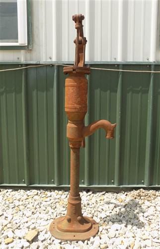 Well Water Pump, Cast Iron Cistern, Windmill Pitcher Pump, Modern Iron Works, GO