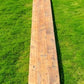 Stained Vintage German Beer Garden Bench Portable Industrial Wood Bench Seat B41