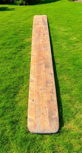 Stained Vintage German Beer Garden Bench Portable Industrial Wood Bench Seat B41