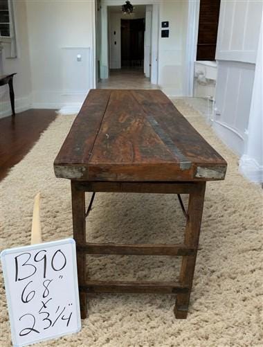 Rustic Folding Table, Vintage Dining Room Table, Kitchen Island, Sofa Table, B90