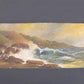 1920s E Crowe Seascape Painting on Canvas Board, Original Art Waterscape, Q