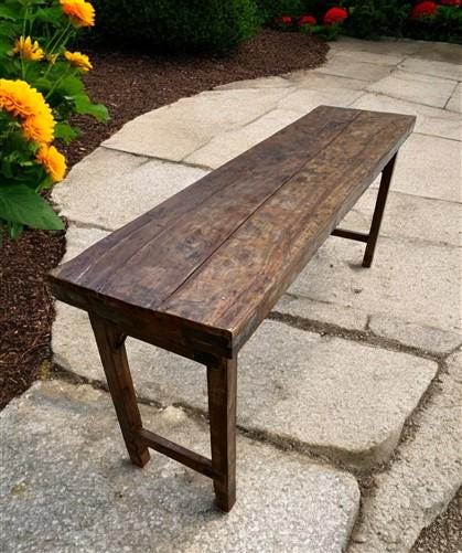 Rustic Folding Table, Vintage Dining Room Table, Kitchen Island, Sofa Table, B82