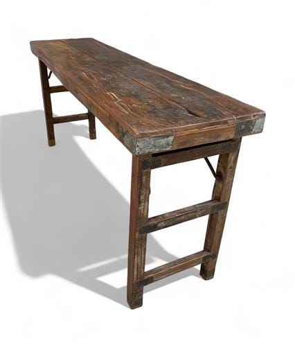 Rustic Folding Table, Vintage Dining Room Table, Kitchen Island, Sofa Table, B77