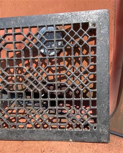 Ornate Art Deco Cast Iron Grate Vintage Wall Floor Fireplace Register Vent A5