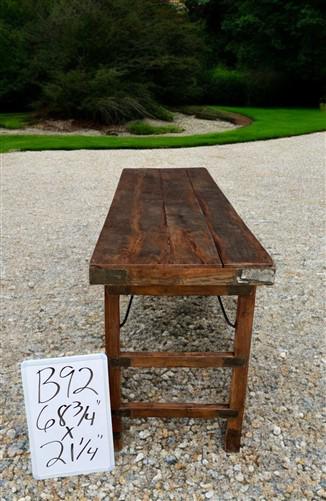 Rustic Folding Table, Vintage Dining Room Table, Kitchen Island, Sofa Table, B92