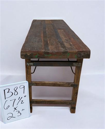 Rustic Folding Table, Vintage Dining Room Table, Kitchen Island, Sofa Table, B89