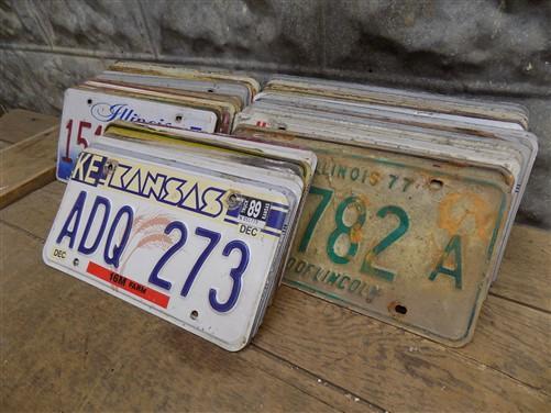 Set of 50 License Plates Lot Vintage Automobile Car Truck Tags js