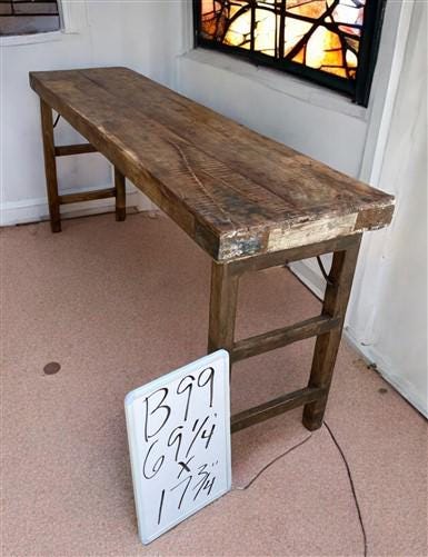 Rustic Folding Table, Vintage Dining Room Table, Kitchen Island, Sofa Table, B99