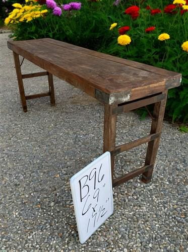 Rustic Folding Table, Vintage Dining Room Table, Kitchen Island, Sofa Table, B96