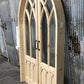 Arched French Double Door (48x80) 5 Pane Glass Door European Styled w Jamb OM2