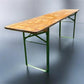 Vintage German Beer Garden Table, Portable Industrial Wood Table, Dining, C92