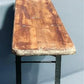 Stained Vintage German Beer Garden Bench Portable Industrial Wood Bench Seat B43