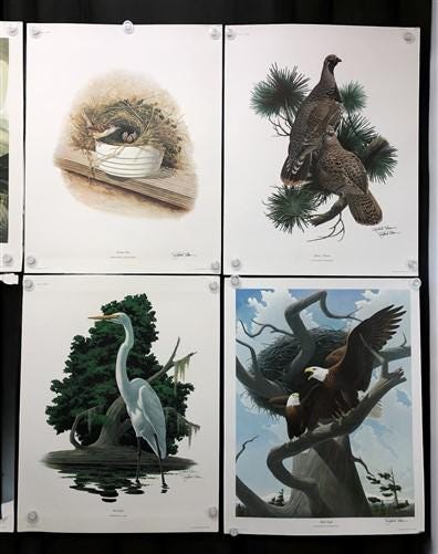 10 Richard Sloan Signed Prints, 28x22 Wade Collection Lithograph Plates 31-40