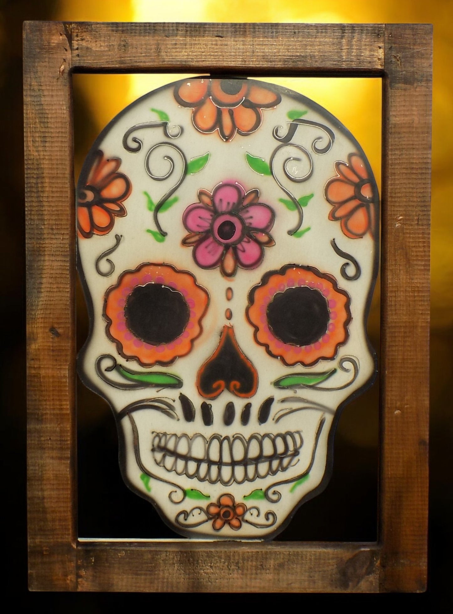 Metal Sugar Skull, Day of the Dead Decor, Dia De Los Muertos Sign Calavera, F