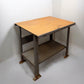 Industrial Metal Workbench Table, Vintage Garage Bench, Industrial Work Table