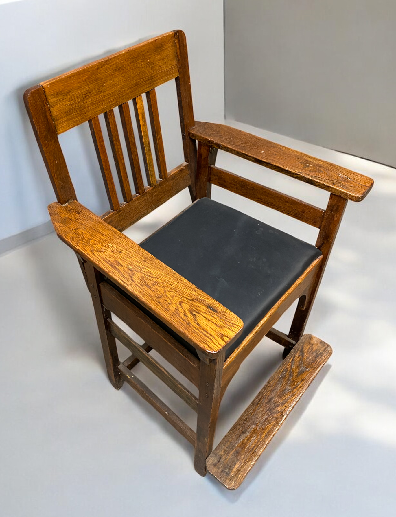 Pair of Vintage Spectator Chairs, Oak Billiard Pool Hall Chairs with Cushions