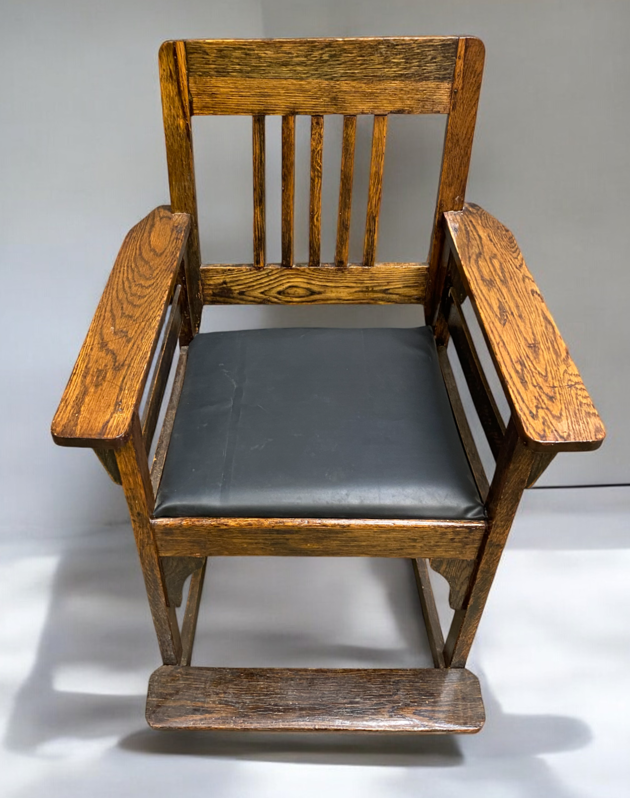 Pair of Vintage Spectator Chairs, Oak Billiard Pool Hall Chairs with Cushions