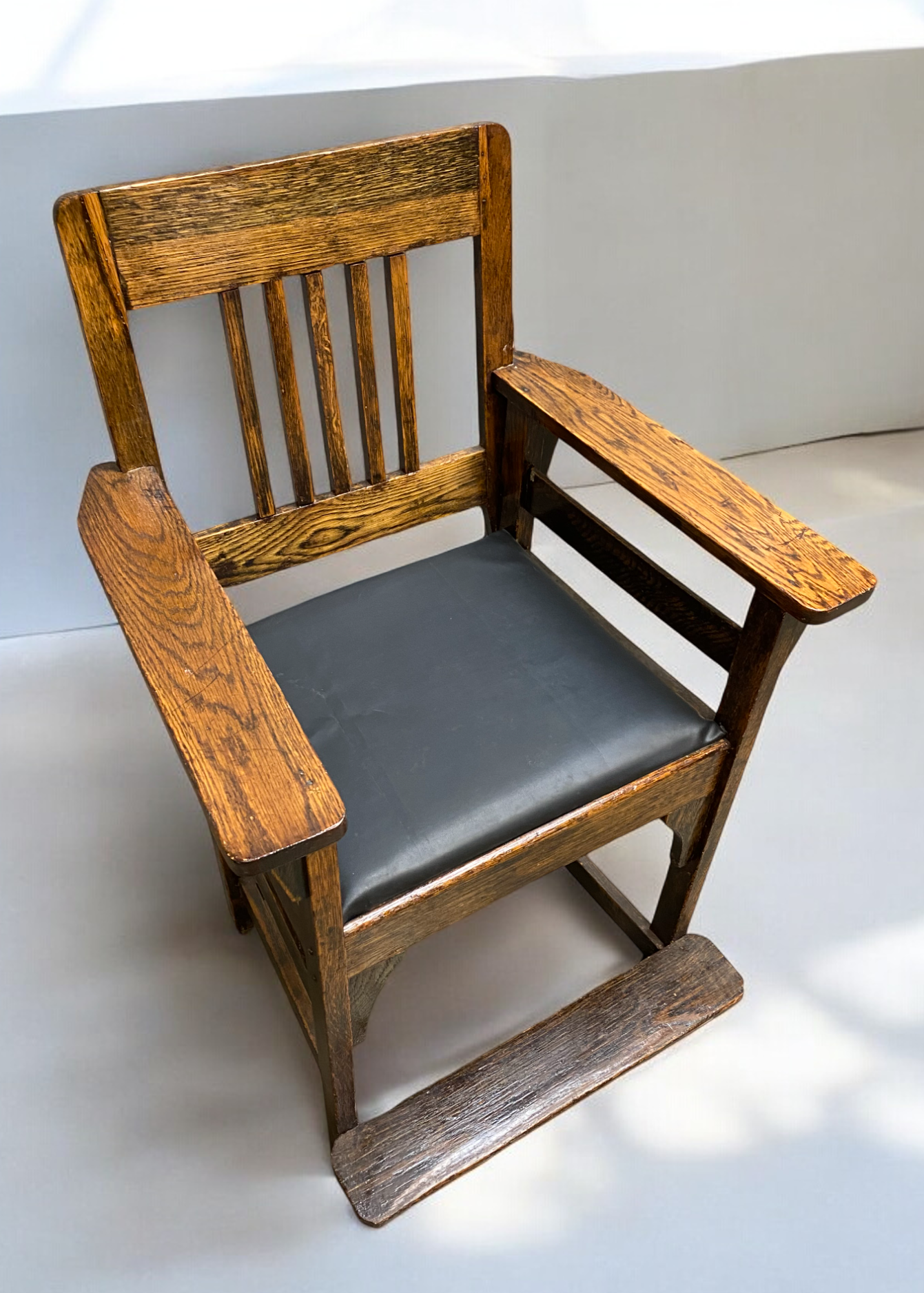 Pair of Vintage Spectator Chairs, Oak Billiard Pool Hall Chairs with Cushions