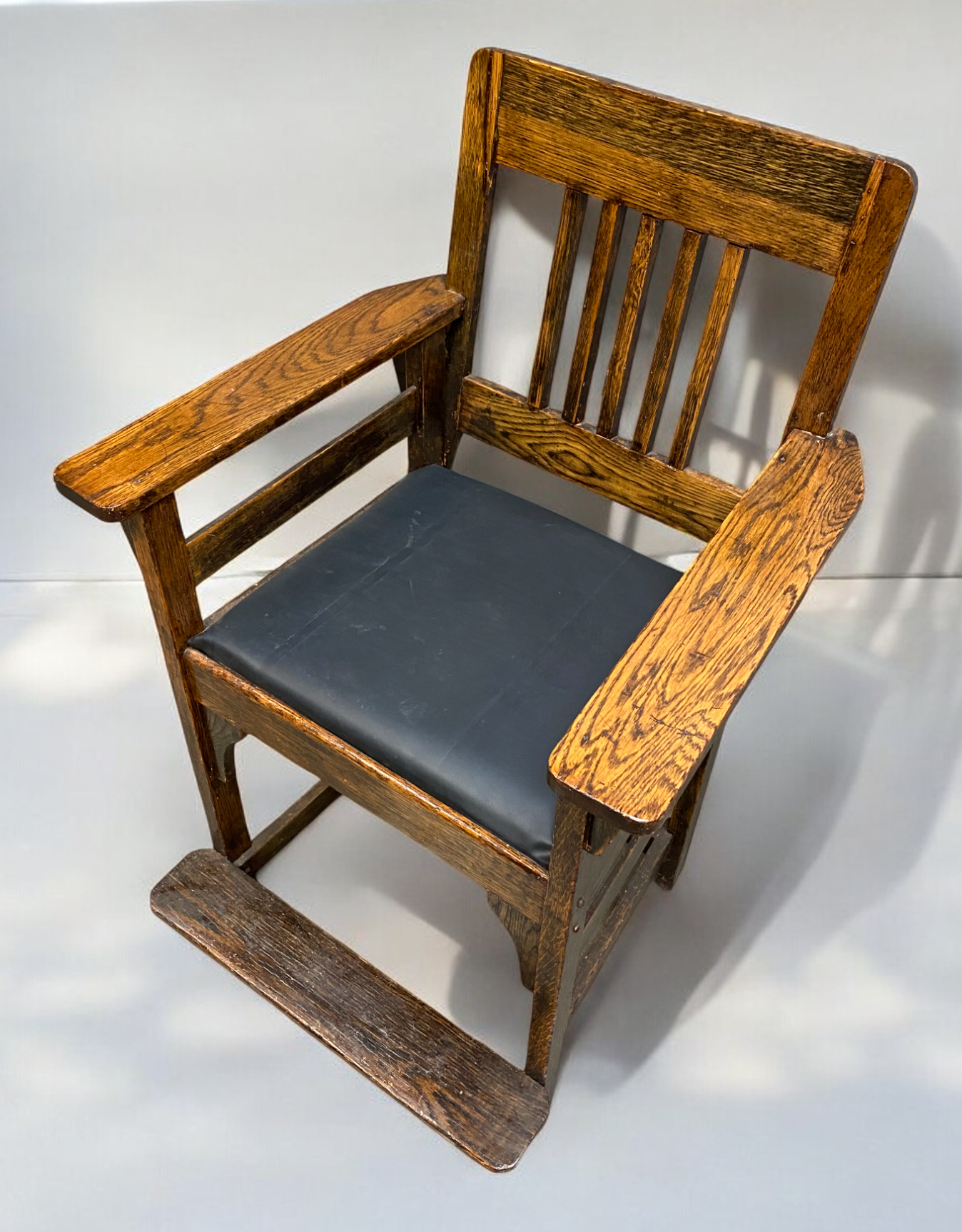 Pair of Vintage Spectator Chairs, Oak Billiard Pool Hall Chairs with Cushions