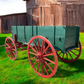 Green Chuck Wagon, High Wheel Wagon, Vintage Farm Wagon, Horse Drawn Buckboard